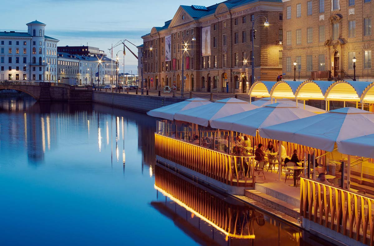 Flytande restaurangen vid Tyska bron i Göteborg